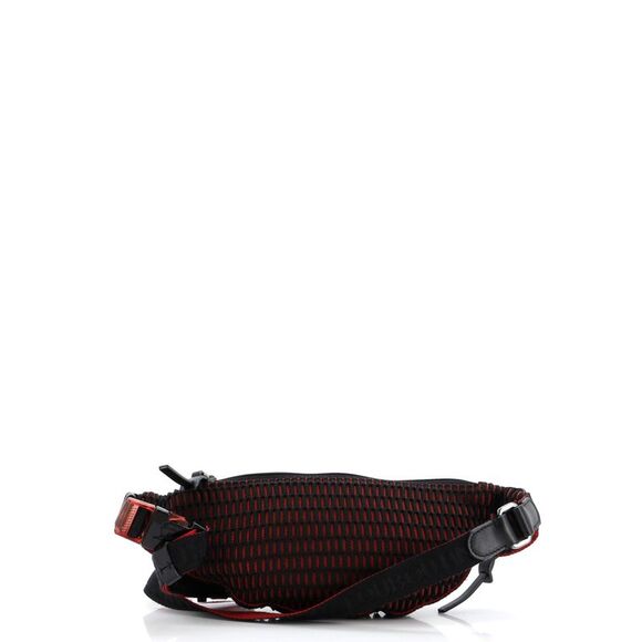 Christian Louboutin Paris NYC Waist Bag Spiked Nylon Small Black - Picture 3 of 7